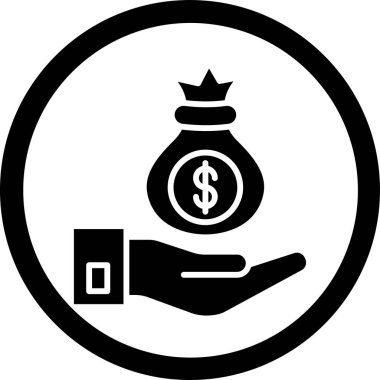 Dolar. Web simgesi basit tasarım