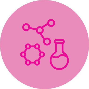 Kimya. Web simgesi basit illüstrasyon