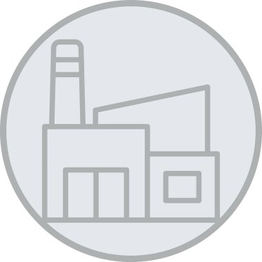 endüstriyel yapı ikonu vektör illüstrasyonu