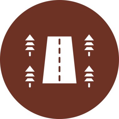 yol simgesi vektör illüstrasyonu