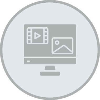 vektör lcd simgesi illüstrasyonu