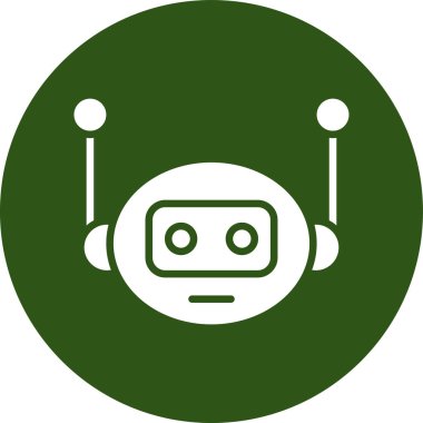 Bir robot simgesinin vektör illüstrasyonu