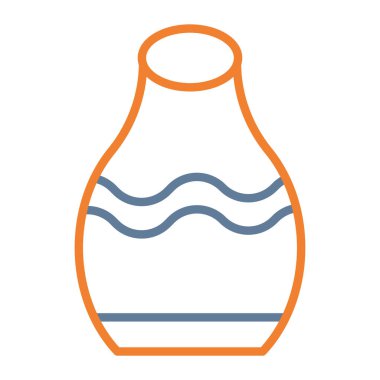 Su şişesi ikonu. İnce çizgi tasarımı. vektör illüstrasyonu.