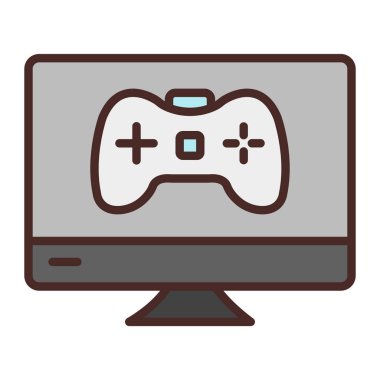 video oyunu kontrol simge vektör illüstrasyon izole