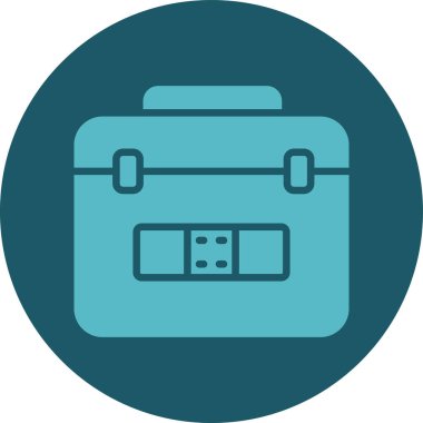 Evrak çantası Vektör Kabartma Simgesi Tasarımı