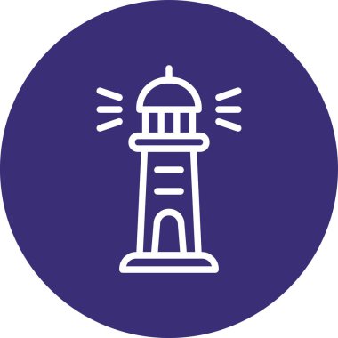 deniz feneri ikonu vektör illüstrasyonu