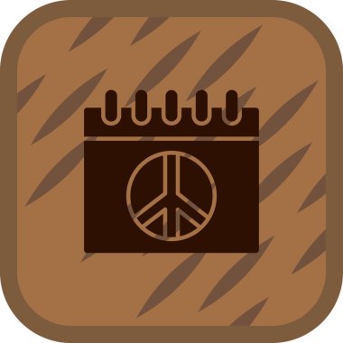 Üzerinde barış sembolü olan ahşap bir fıçı işareti.