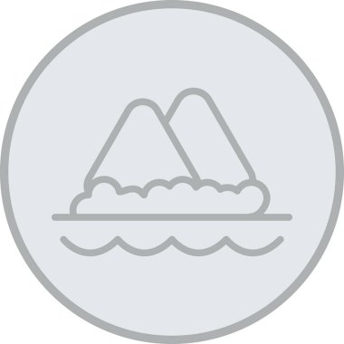 güzel dağ çizgisi vektör simgesi