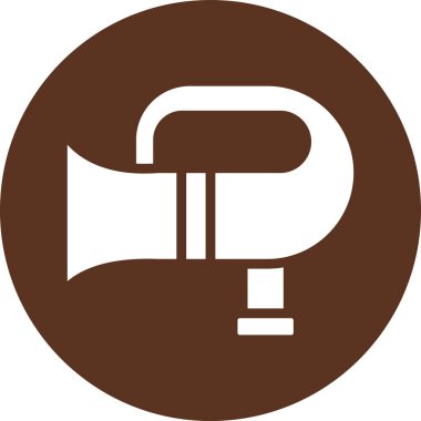 Trompet ikonu. vektör illüstrasyonu