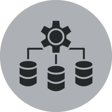 Sunucu Vektörü Şekil Simgesi Tasarımı