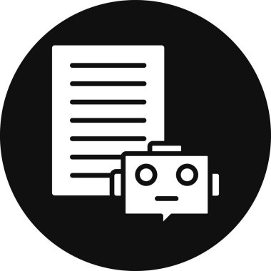 Robot simgesi, vektör çizimi