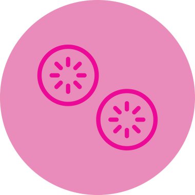 Çilekli. Web simgesi basit illüstrasyon