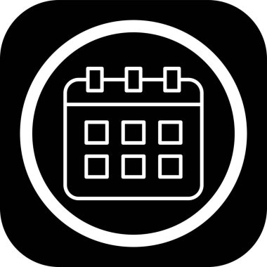 Takvim Simgesi Soyut Arka Gruplamada İzole Edildi