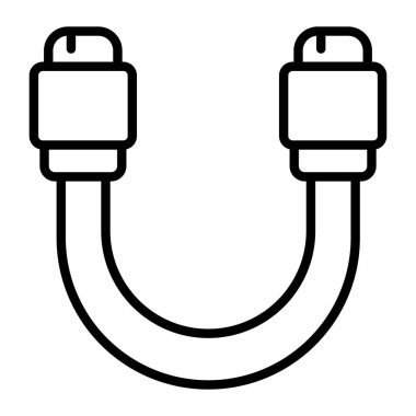 Kablo tıkacı simgesi. Beyaz arkaplanda izole edilmiş web tasarımı için kablo vektör simgesi