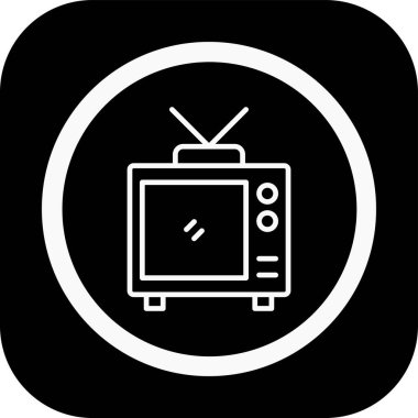 Vektör TV simgesi illüstrasyonu