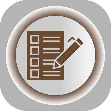 Benzersiz kontrol listesi vektör illüstrasyonu