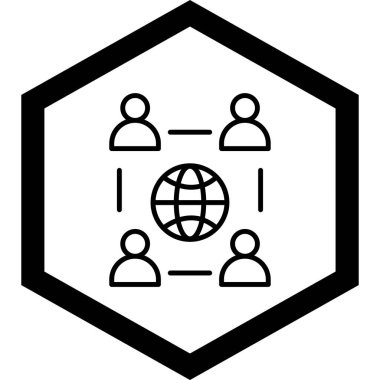 şebeke. Web simgesi basit illüstrasyon