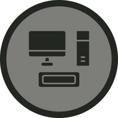 Bir bilgisayar simgesinin vektör illüstrasyonu