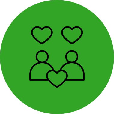 aşk vektör simgesi modern basit illüstrasyon