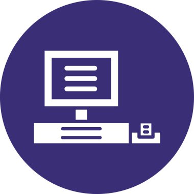 Dizüstü bilgisayar simgesi vektör çizimi