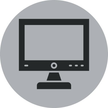 Bilgisayar monitörü. Web simgesi basit tasarım