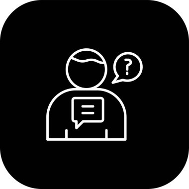 Sorusu olan bir kişinin vektör çizimi