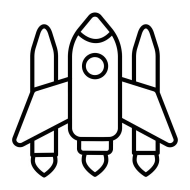 Roket simgesi, anahat stili