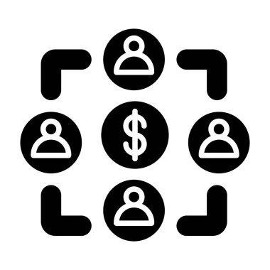 İş insanları simgesinin vektör illüstrasyonu