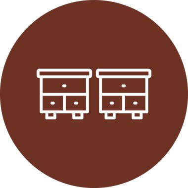 Tahta kutular ikonu. vektör illüstrasyonu