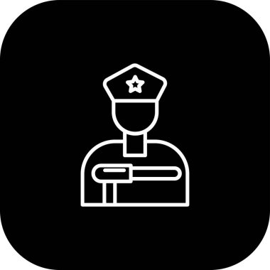 polis simgesi vektör illüstrasyonu