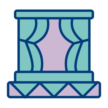 sütun simgesi vektörü. Taslak sütun işareti. izole edilmiş sınır sembolü çizimi