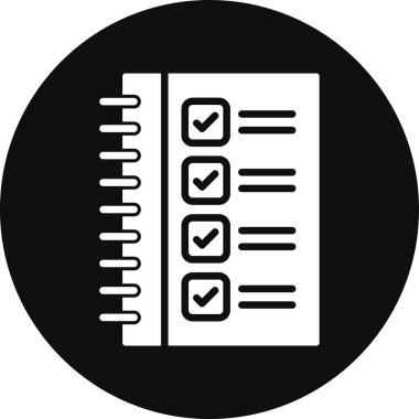 Kontrol listesi simgesinin vektör illüstrasyonu