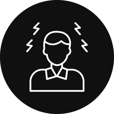 Modern b 'nin vektör illüstrasyonu beynin ikonundan yoksun