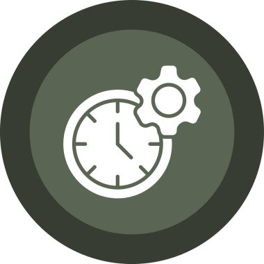 zaman yönetimi simgesi, vektör illüstrasyonu