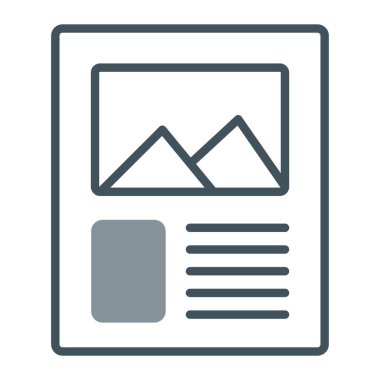 gazete simgesi vektör illüstrasyonu