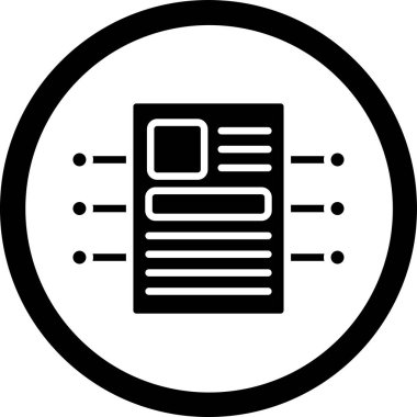 Belge. Web simgesi basit illüstrasyon