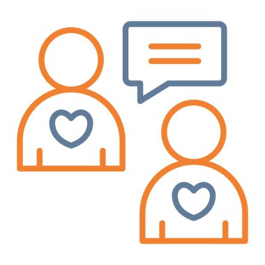 Konuş. Web simgesi basit illüstrasyon