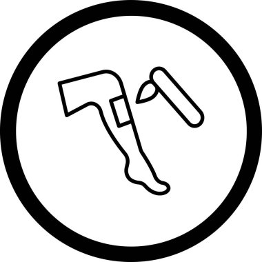 Çekiç simgesinin vektör illüstrasyonu