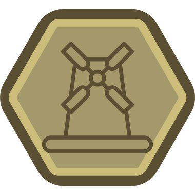 Çadırın modern bir simgesinin vektör çizimi