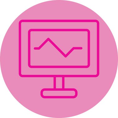 Bilgisayar ekranı. Basit resimleme