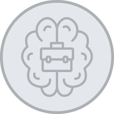 Beyin simgesi, vektör illüstrasyonu