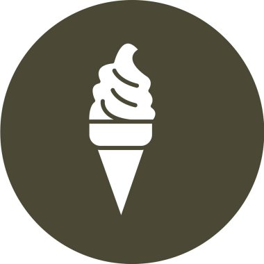 dondurma simgesi, vektör illüstrasyonu