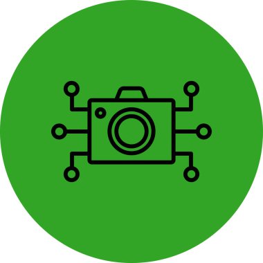 Kamera Simgesi Moda Biçiminde İzole Arkaplan