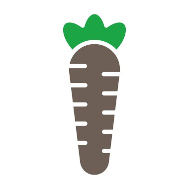 Havuç düz çizgi simgesi