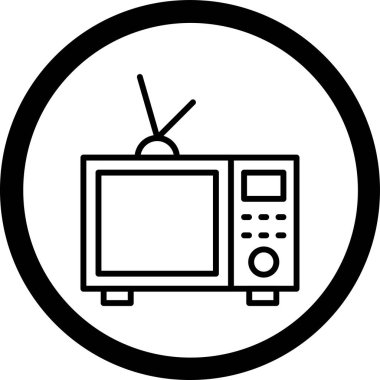 tv vector glyph icon design