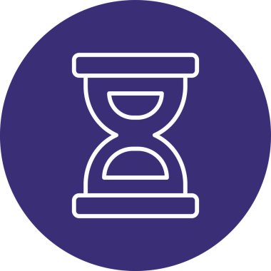 Kum saati. Web simgesi vektör illüstrasyonu