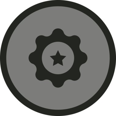 dişli simgesi. Vektör çizimi. düz stil 10