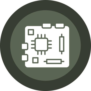 Çip simgesi vektör illüstrasyonu