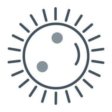 Güneş. Web simgesi basit illüstrasyon