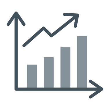 Büyüme vektör satırı simgesi